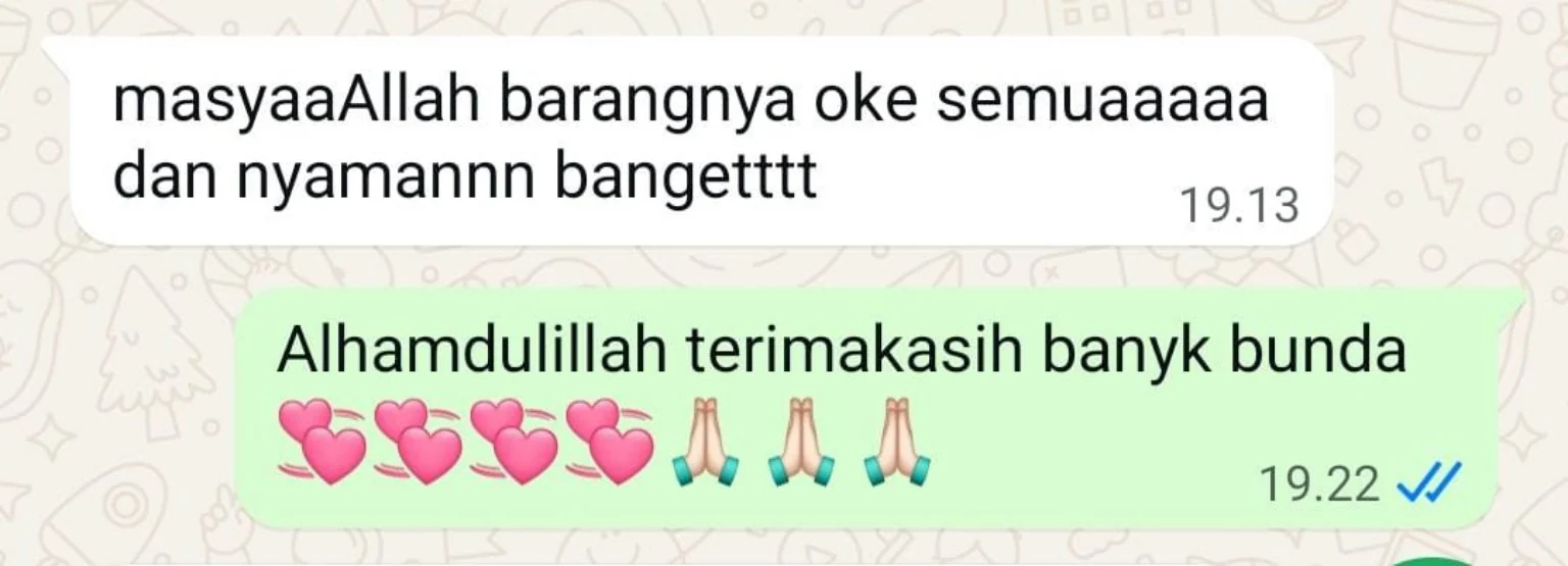 Testimoni pelanggan EK Luxe mengenai kenyamanan produk